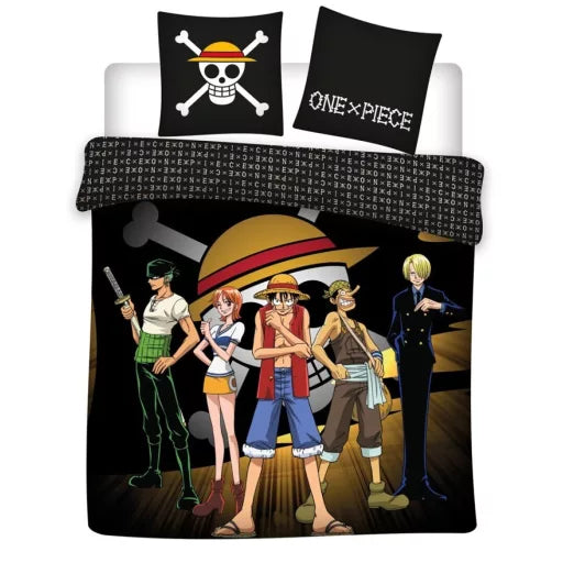 🏴☠️ Parure de lit double One Piece Captain Luffy – 240×220 cm