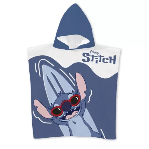 👽🌺 Poncho de plage – Disney Lilo et Stitch : Chien Étoile – séchage rapide – 55 × 110 cm