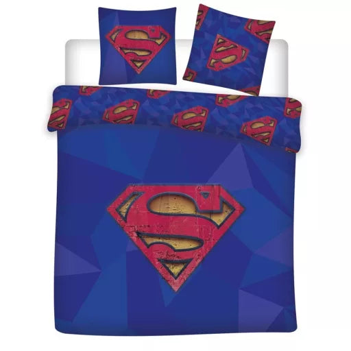 🦸♂️ Parure de lit double Superman Blue – 240×220 cm