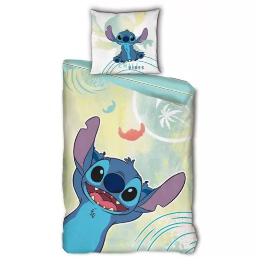 🌺 Parure de lit Disney Lilo et Stitch – Ohana Dreams – 140×200 cm + taie 65×65 cm
