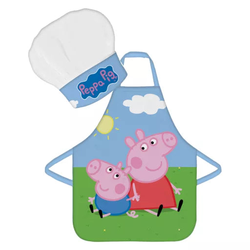 đ· Ensemble enfant 2 piĂšces â Peppa Pig « Field » â Tablier + Bonnet