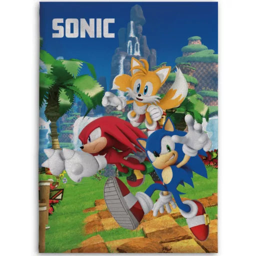 🌀 Couverture polaire – Sonic le Hérisson « Speedy Dreams » – 100 x 140 cm
