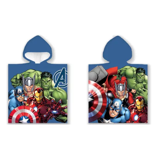 🛡️⚡ Poncho de plage – Avengers : Battle – 100 % coton – 50 × 100 cm