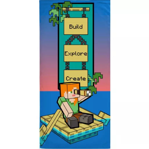 🧱 Serviette de bain Minecraft – Build