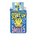 🍍🧽 Drap‑housse SpongeBob Serve Up – 140 × 200 cm + Taie 70 × 90 cm
