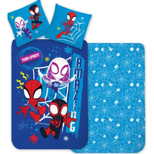 🕷️⭐ Housse de couette Spider‑Man Team Spidey – 140 × 200 cm + Taie 70 × 90 cm