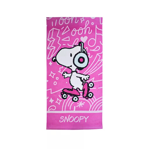 🛹 Serviette de bain Snoopy – Skate