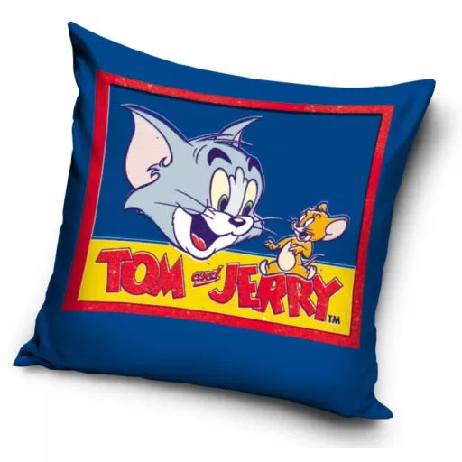 🐱🐭 Taie d’oreiller – Tom et Jerry – 40x40 cm – coussin inclus