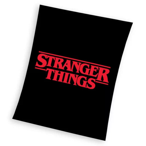 🌒 Couverture polaire Stranger Things – Corail Noir – 130 x 170 cm