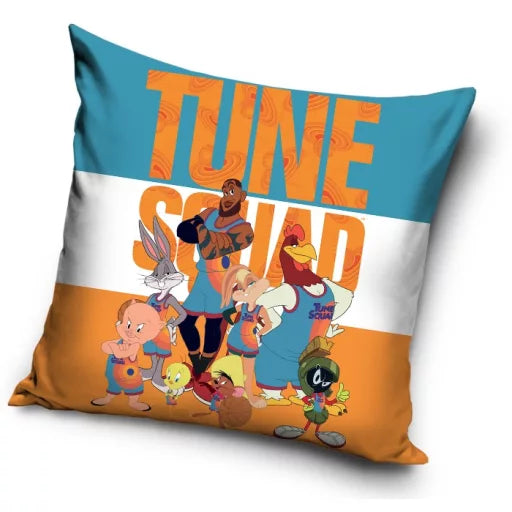 🏀🌀 Taie d’oreiller – Space Jam: New Beginning – Tune Squad – 40x40 cm – coussin inclus