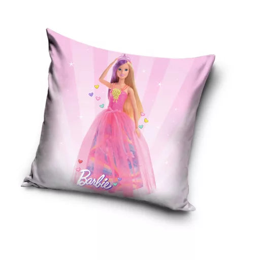 🧚♀️✨ Taie d’oreiller – Barbie Fairy Spark – 40x40 cm – effet velours – coussin inclus