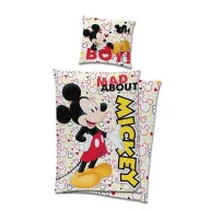 🐭 Parure de lit Disney Mickey Mad – 140×200 cm + taie 70×90 cm