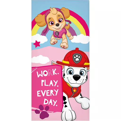 🐾 Serviette de bain Paw Patrol – Work and Play