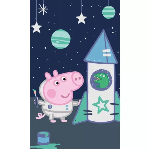 🚀 Serviette Peppa Pig Space – 30x50 cm