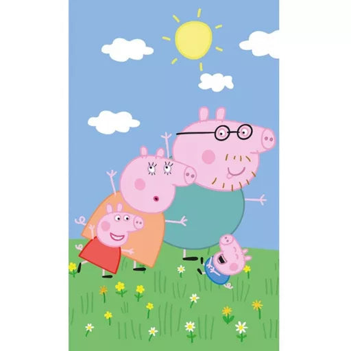 🐷 Serviette Peppa Pig Family – 30x50 cm