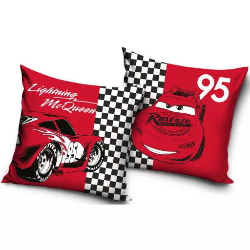 🏎️💨 Taie d’oreiller – Disney Verdák Drift – 40x40 cm – effet velours – coussin inclus