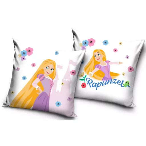 🌟👸 Taie d’oreiller – Raiponce Disney Princesses – 40x40 cm – effet velours – coussin inclus