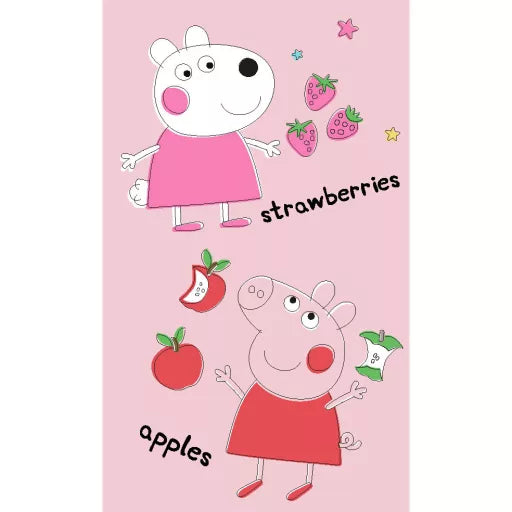 🍓 Serviette Peppa Pig Fruits – 30x50 cm