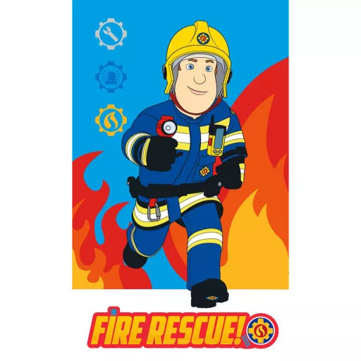 🚒 Serviette Fireman Sam Rescue – 30x50 cm