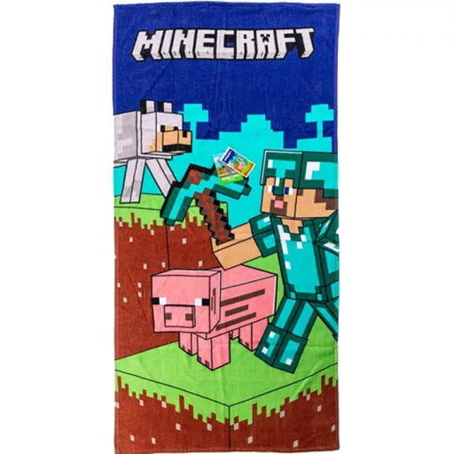 💎 Serviette de bain Minecraft – Diamond Armor