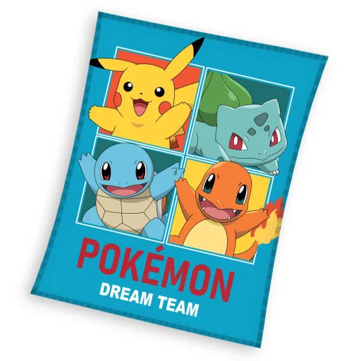 ⚡ Couverture en flanelle polaire Pokémon – Dream Team – 110 x 140 cm.
