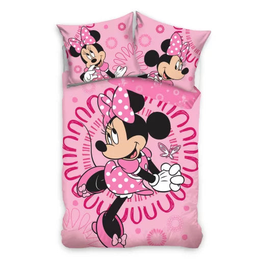 🎀 Parure de lit Disney Minnie Sightly – 140×200 cm + taie 70×90 cm