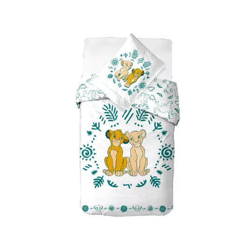 🦁🌿 Housse de couette Disney Le Roi Lion – Rêves de la Jungle – 140 × 200 cm + Taie 70 × 90 cm