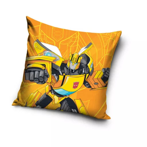 🤖 Taie d’oreiller – Transformers Bumblebee – 40x40 cm – effet velours