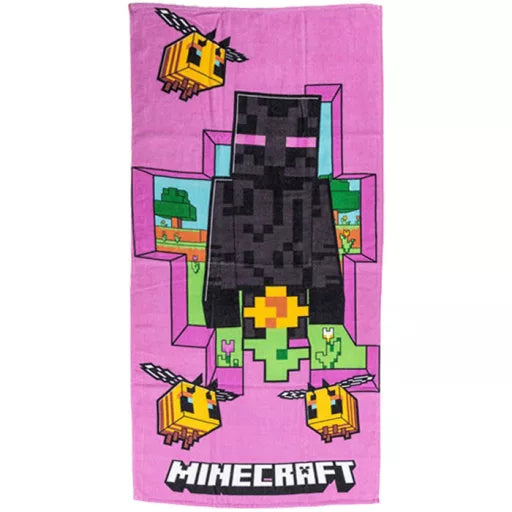 🌸 Serviette de bain Minecraft – Cherry Grove