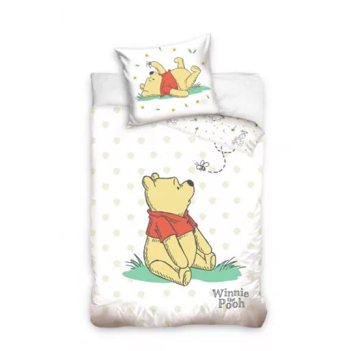 🐝 Housse de couette Disney Winnie l’ourson Abeille – 140×200 cm + taie 70×90 cm