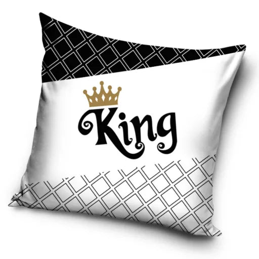 👑🛏️ Taie d’oreiller – King Regal – 40x40 cm – effet velours – coussin inclus