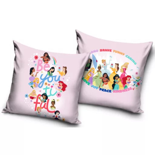 👑 Coussin décoratif – Princesses Disney – 40 × 40 cm