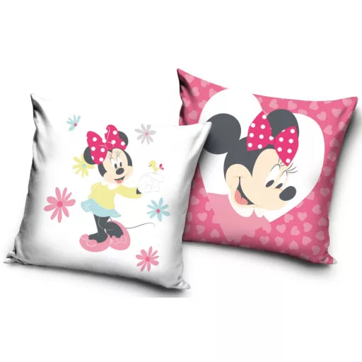 🌼 Coussin décoratif – Disney Minnie Garden Dreams – 40 × 40 cm