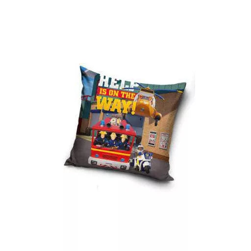 🚒 Coussin décoratif 🚒 – Sam le pompier – 40 × 40 cm