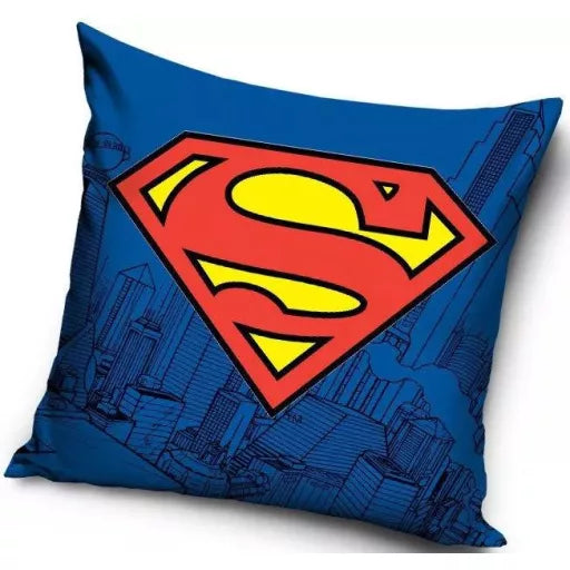 🦸♂️🏙️ Taie d’oreiller – Superman Metropolis – 40x40 cm – coussin inclus