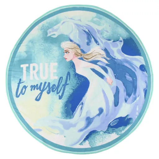 ❄️ Serviette de bain Disney Frozen – True to Myself (forme cercle)