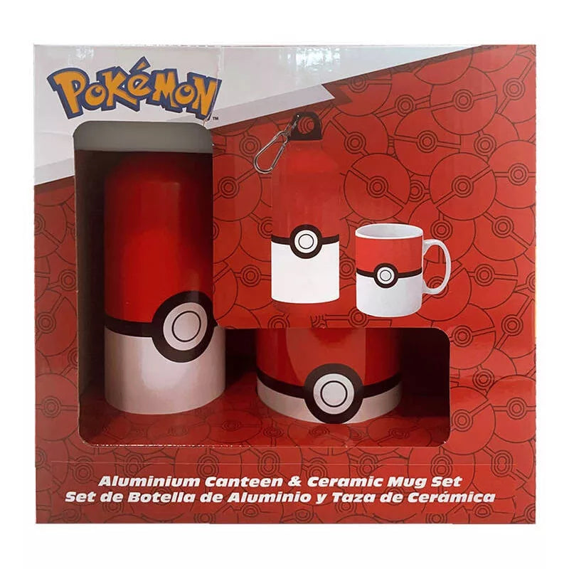 ⚡🎁 Coffret Pokémon – Tasse en porcelaine + gourde Pokéball