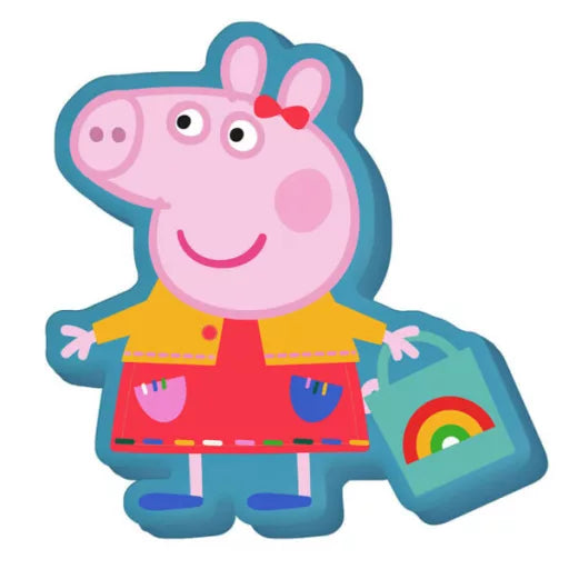 🛍️ Coussin décoratif – Peppa Pig « Shopping » – 35 cm