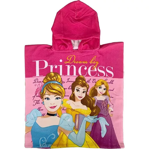 👑🌈 Poncho de plage – Disney Princesses : Dream – séchage rapide – 50 × 100 cm
