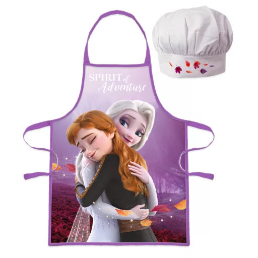 🤗 Ensemble enfant 2 pièces – Disney La Reine des Neiges « Câlin » – Tablier + Bonnet