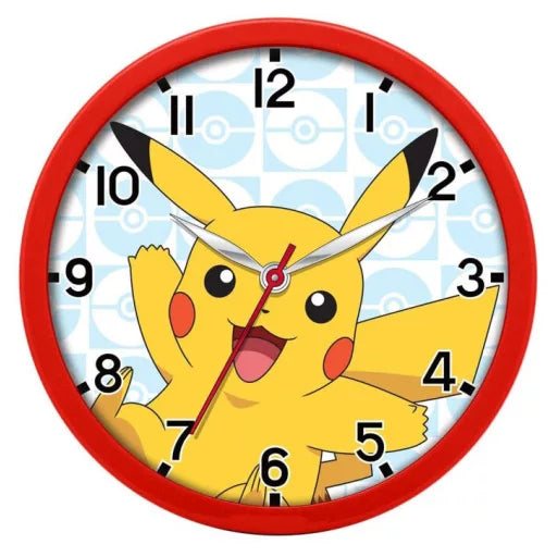 ⚡🕒 Horloge murale – Pokémon Pikachu – 25 cm