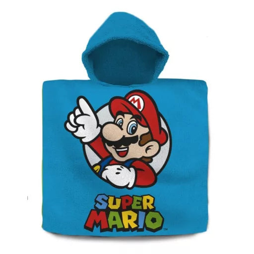 🍄🏁 Poncho de plage – Super Mario : Victory – 100 % coton – 60 × 120 cm