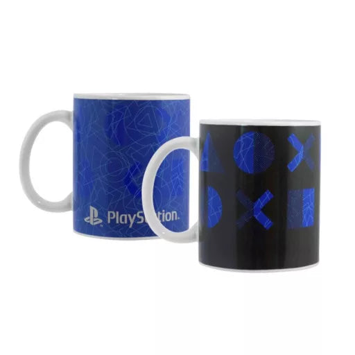 🎮 Mug bleu PlayStation – Porcelaine thermosensible – 325 ml