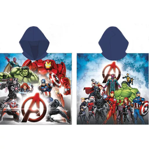 🦸♂️💥 Poncho de plage – Avengers : Héros – séchage rapide – 100 % polyester – 55 × 110 cm