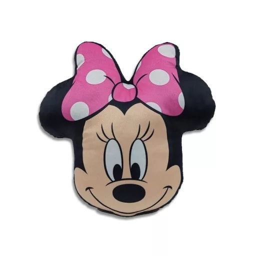 🎀 Coussin décoratif en velours – Tête de Minnie – Disney – Ø 35 cm