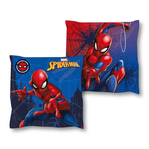 🕷️ Coussin décoratif – Spiderman « Pouvoir et Responsabilité » – 38 × 38 cm