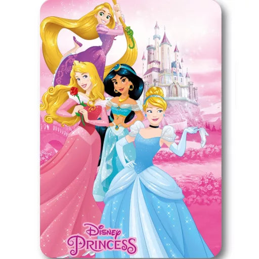 🏰 Couverture polaire Château des Princesses Disney – 100 x 140 cm