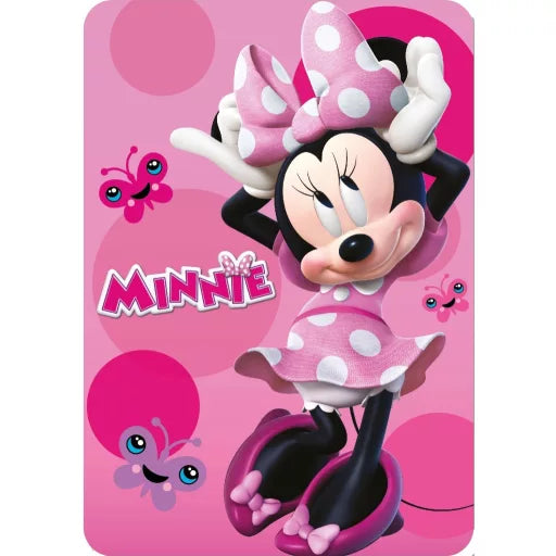 🎀 Couverture polaire Disney – Minnie Chic – 100 x 140 cm