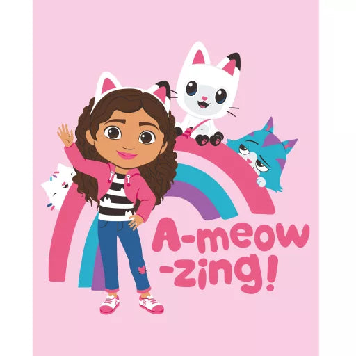 🌈 Couverture polaire arc-en-ciel – Maison de poupée de Gabi – 100 x 140 cm