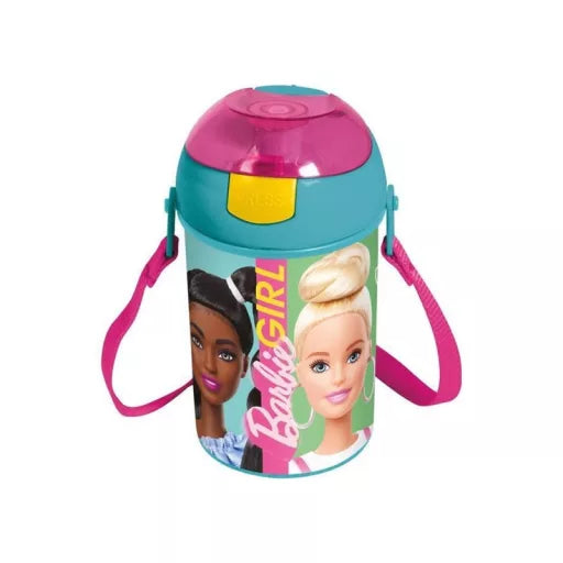 💖 Bouteille Barbie Happy Thoughts avec paille – 450 ml